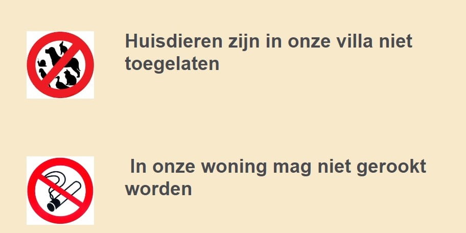Roken en Huisdieren niet toegelaten bij Vakantievilla Eb en Vloed 7